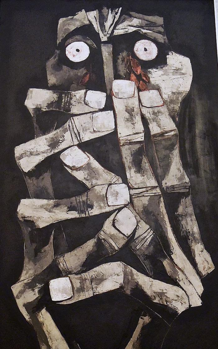 Lágrimas de sangre, de Oswaldo Guayasamín. Lágrimas de sangre, de Oswaldo Guayasamín.