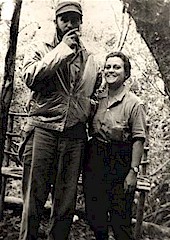 Fidel et Pastorita à l’état-major de La Plata. 