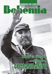 Portada de la edición especial de la Revista Bohemia diseñada por Víctor M. Falcón en tributo al Comandante en Jefe Fidel Castro, 2016. Portada de la edición especial de la Revista Bohemia diseñada por Víctor M. Falcón en tributo al Comandante en Jefe Fidel Castro, 2016.