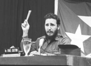 Fidel Castro durante el discurso conocido como Palabras a los intelectuales.