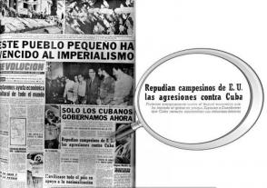 Periódico Revolución donde se muestra el repudio de los campesinos a las medidas economicas de EE.UU. hacia Cuba Periódico Revolución donde se muestra el repudio de los campesinos a las medidas economicas de EE.UU. hacia Cuba