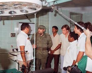 Acto de inauguración del Hospital “Julio Trigo”, en Arroyo Naranjo, La Habana