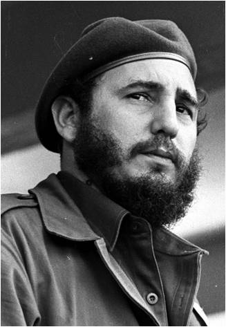 Fidel at a ceremony in El Cacahual on December 7, 1961.  The photo was taken by Liborio Noval.